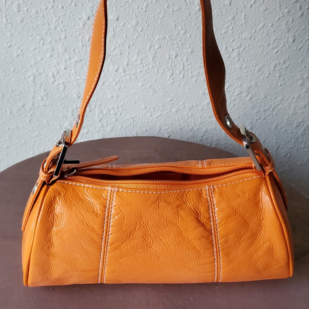 Super Cute! Excellent! Gianni, 10L x 4w Orange Small Hobo Bag